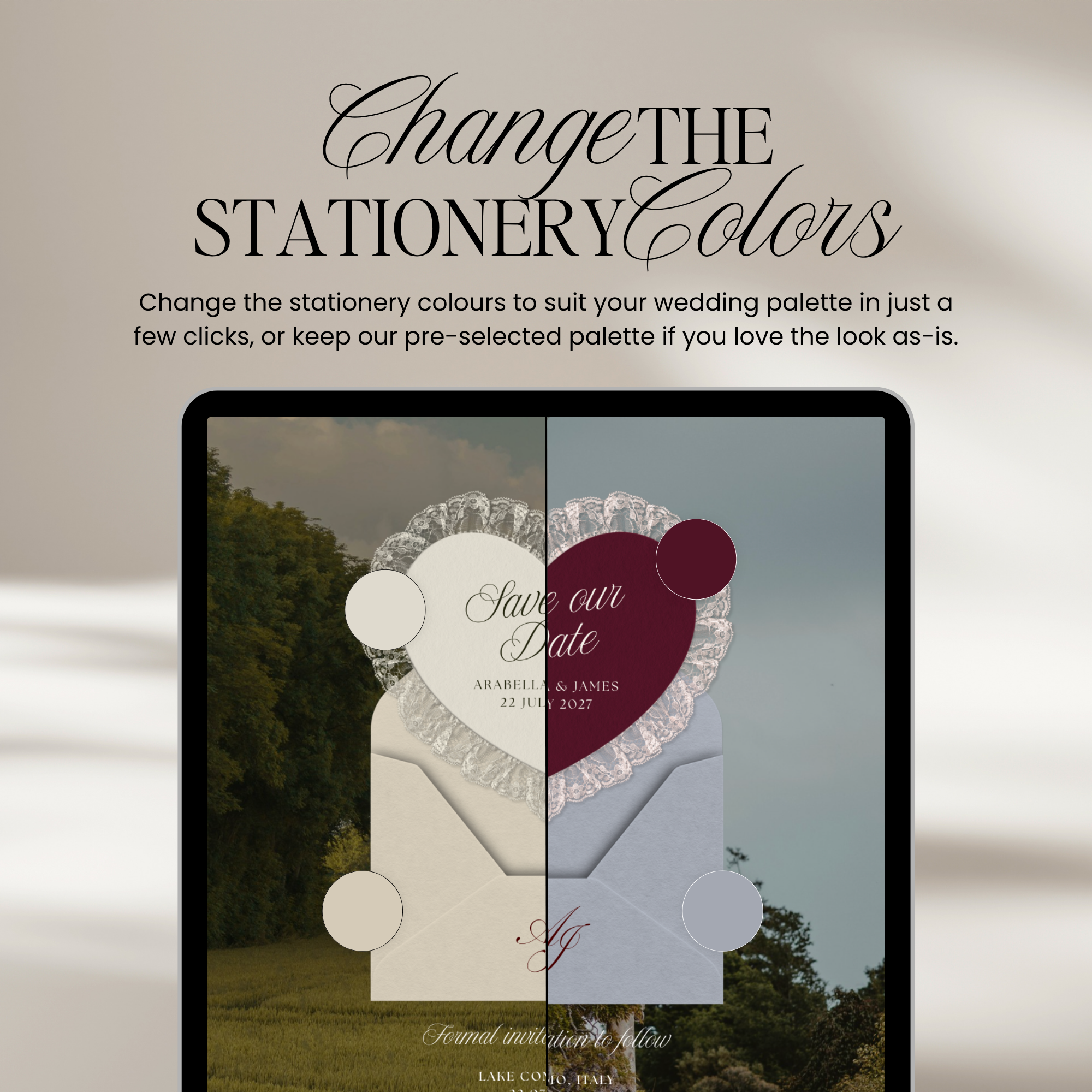 Old Money Save The Date Website Template (Lace 02)