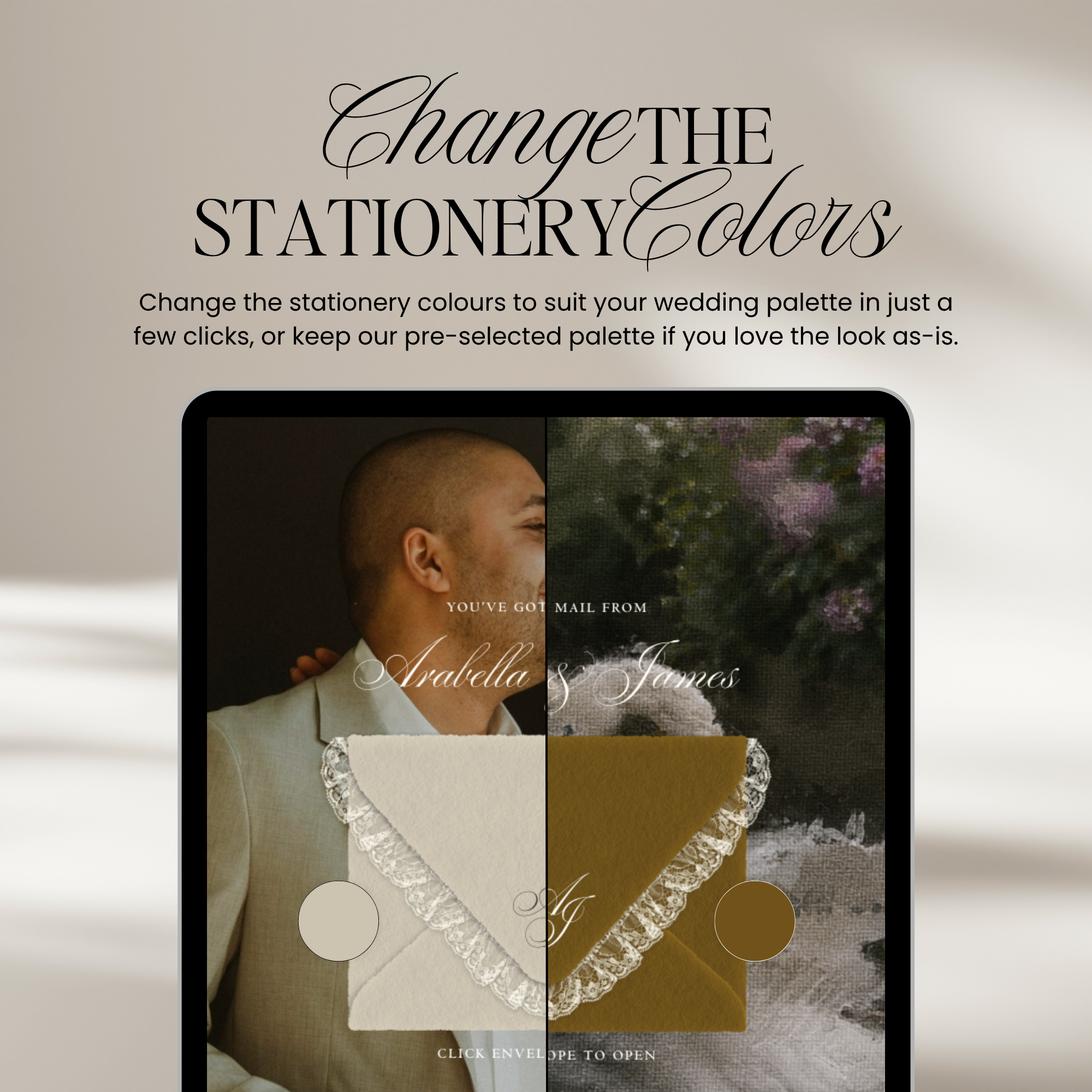 Old Money Save The Date Website Template (Lace 04)