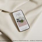 Save The Date Wedding Website Template (Pink & Green)