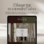 Old Money Wedding Website Template with RSVP (Olive)