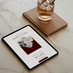 Save The Date Wedding Website Template (Burgundy & Ivory)