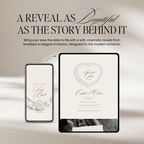 Lace Heart Save The Date Website Template (Lace 03 - Ivory)