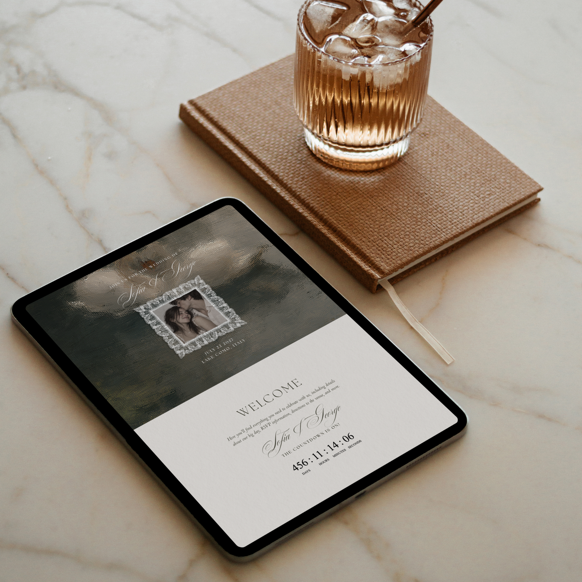 Lace Wedding Website Template with RSVP (Lace 0502)