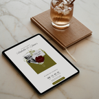 Save The Date Wedding Website Template (Olive Green & Burgundy)