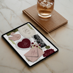 Wedding Website Template with RSVP (Envelope 05 - Green, Pink + Burgundy)