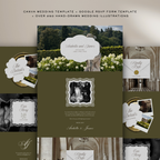 Old Money Wedding Website Template with RSVP (Olive)