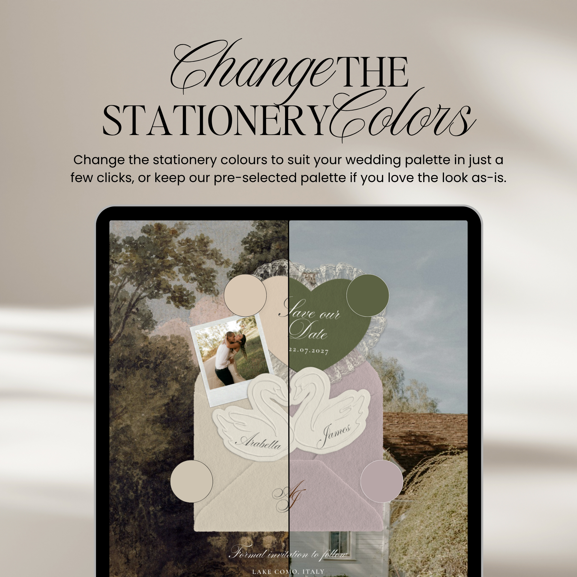 Old Money Save The Date Website Template (Lace 03)