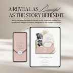 Save The Date Wedding Website Template (Envelope 07 - Pink + Ivory)