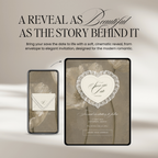 Lace Heart Save The Date Website Template (Lace 0203)