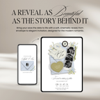 Save The Date Wedding Website Template (Envelope 05 - Blue + Green)