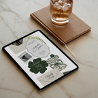 Wedding Website Template with RSVP (White & Green)