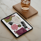 Wedding Website Template with RSVP (Envelope 06 - Chartreuse, Pink + Burgundy)