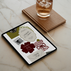 Wedding Website Template with RSVP (Olive Green & Burgundy)