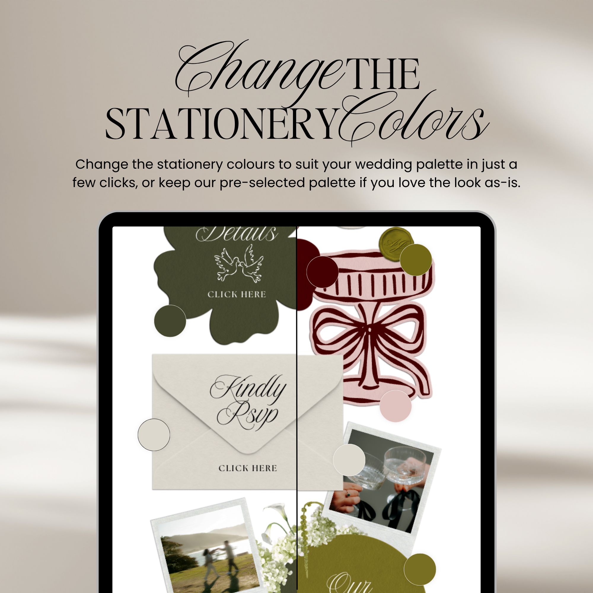 Wedding Website Template with RSVP (Sage & Ivory)