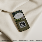 Old Money Wedding Website Template with RSVP (Olive)