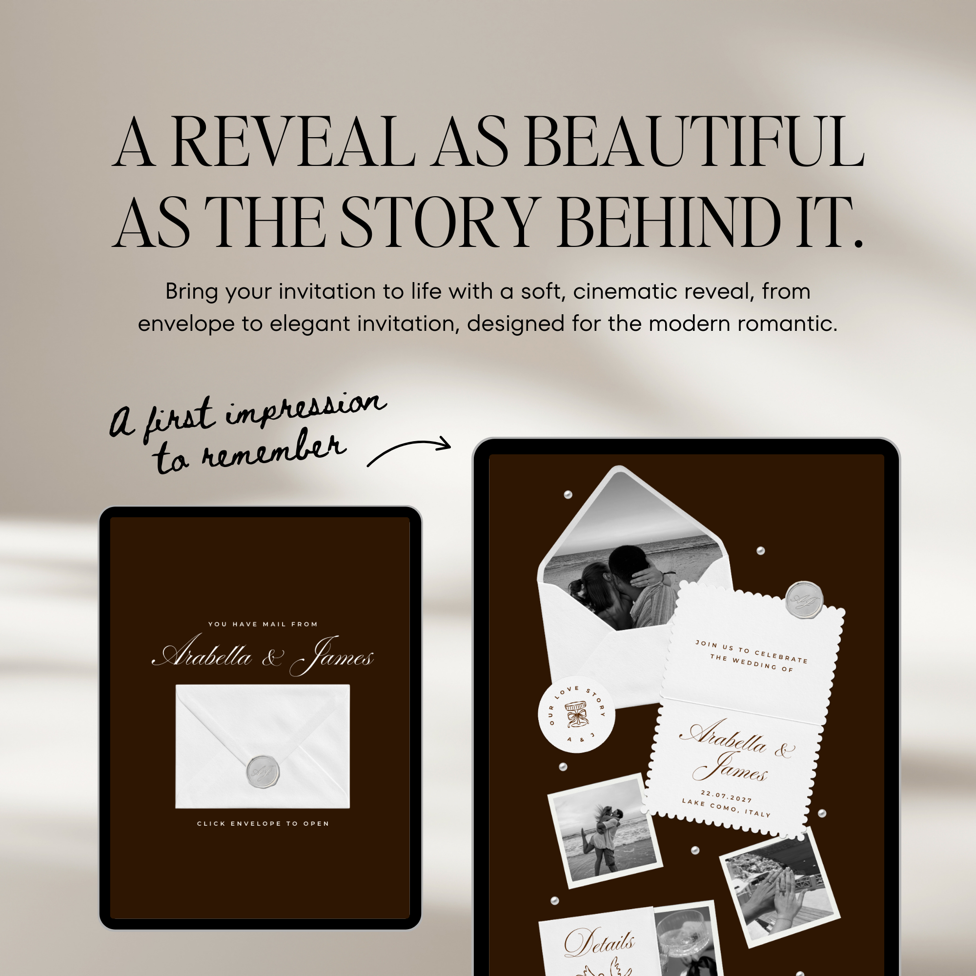 Wedding Website Template with RSVP (Burgundy)