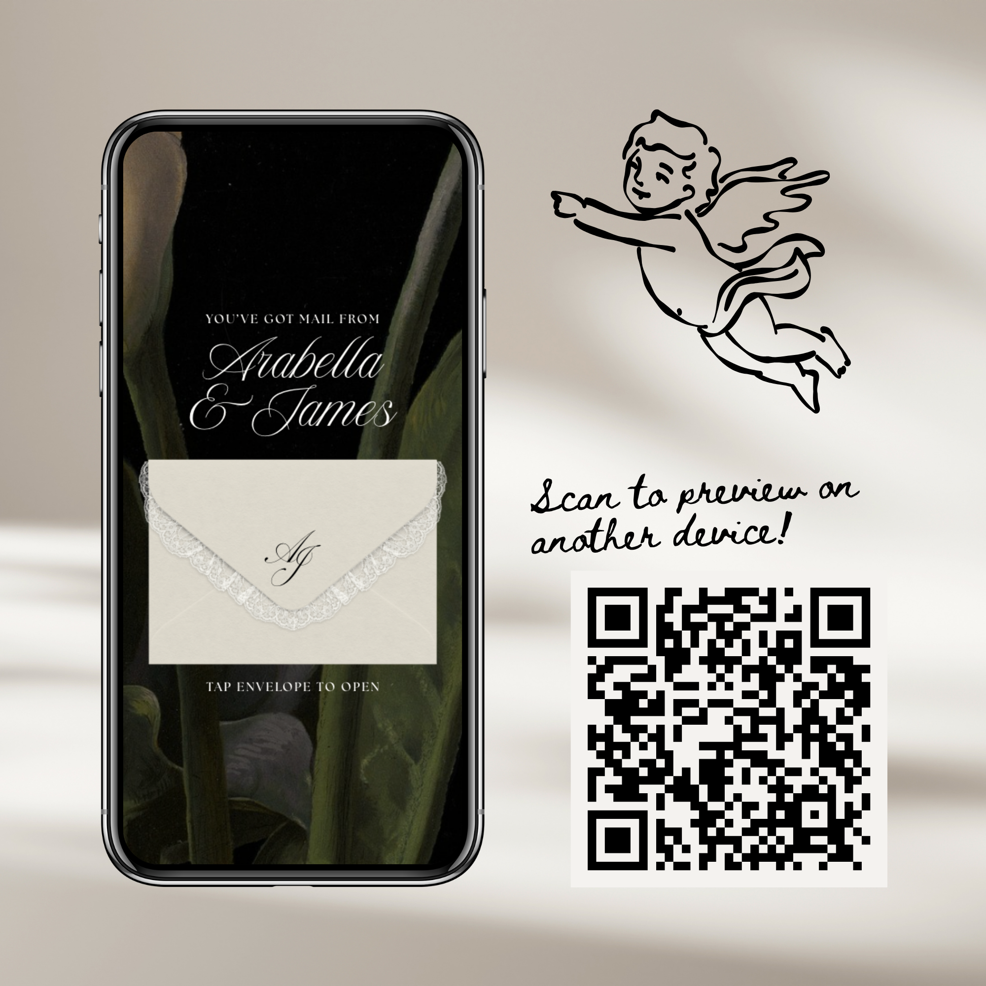 Old Money Save The Date Website Template (Lace 01)