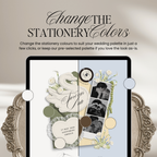Save The Date Wedding Website Template (Envelope 05 - Sage Green + Ivory)