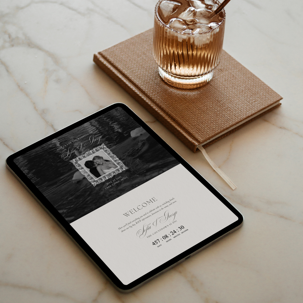 Lace Wedding Website Template with RSVP (Lace 0501)