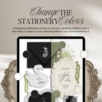 Wedding Website Template with RSVP (Envelope 05 - Black & White)