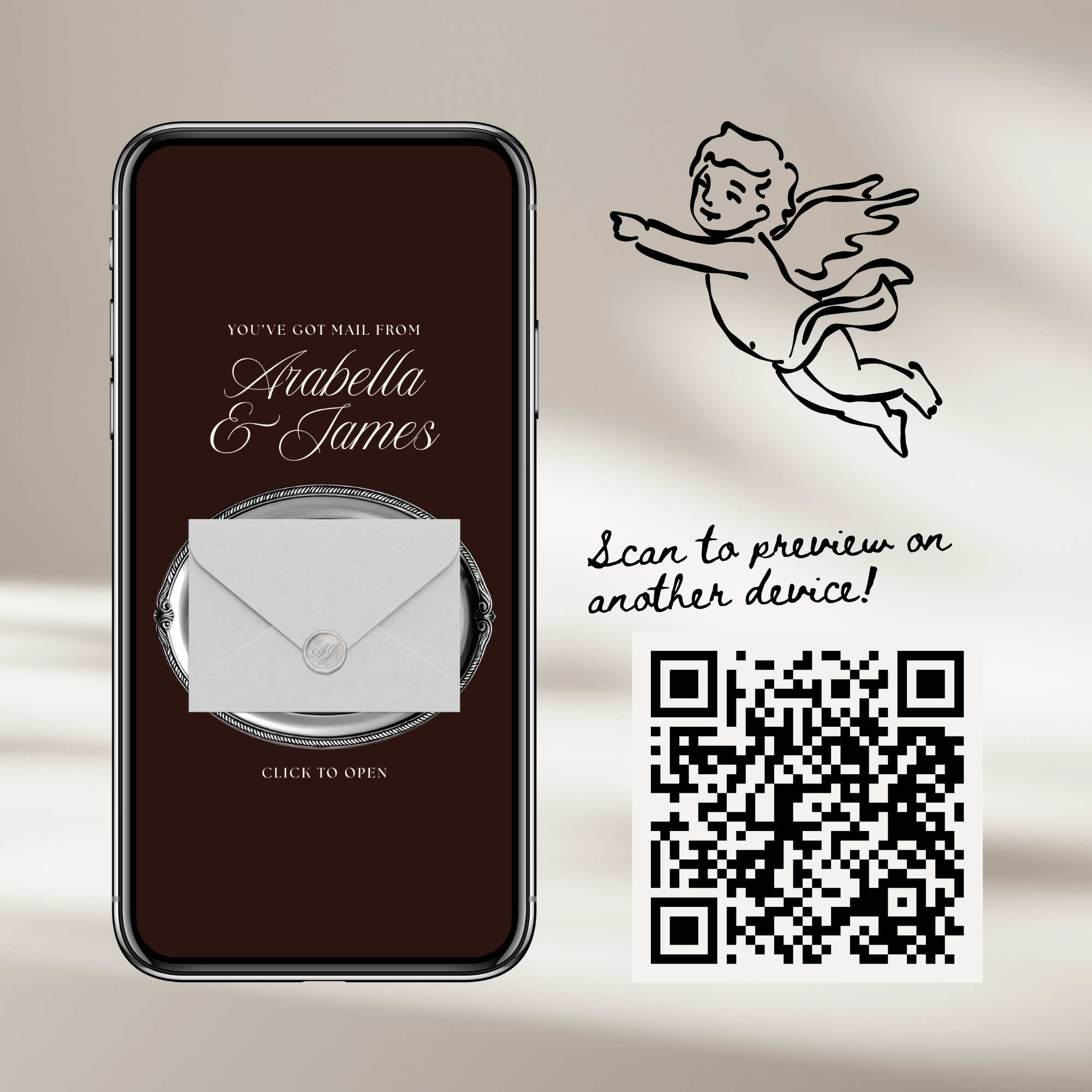 Old Money Save The Date Website Template (Burgundy)