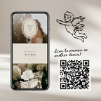 Heirloom Lace & Swan Wedding Website Template with RSVP (Blue & Pink)
