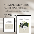 Save The Date Wedding Website Template (White & Green)