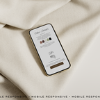 Wedding Website Template with RSVP (Brown & Dusty Blue)