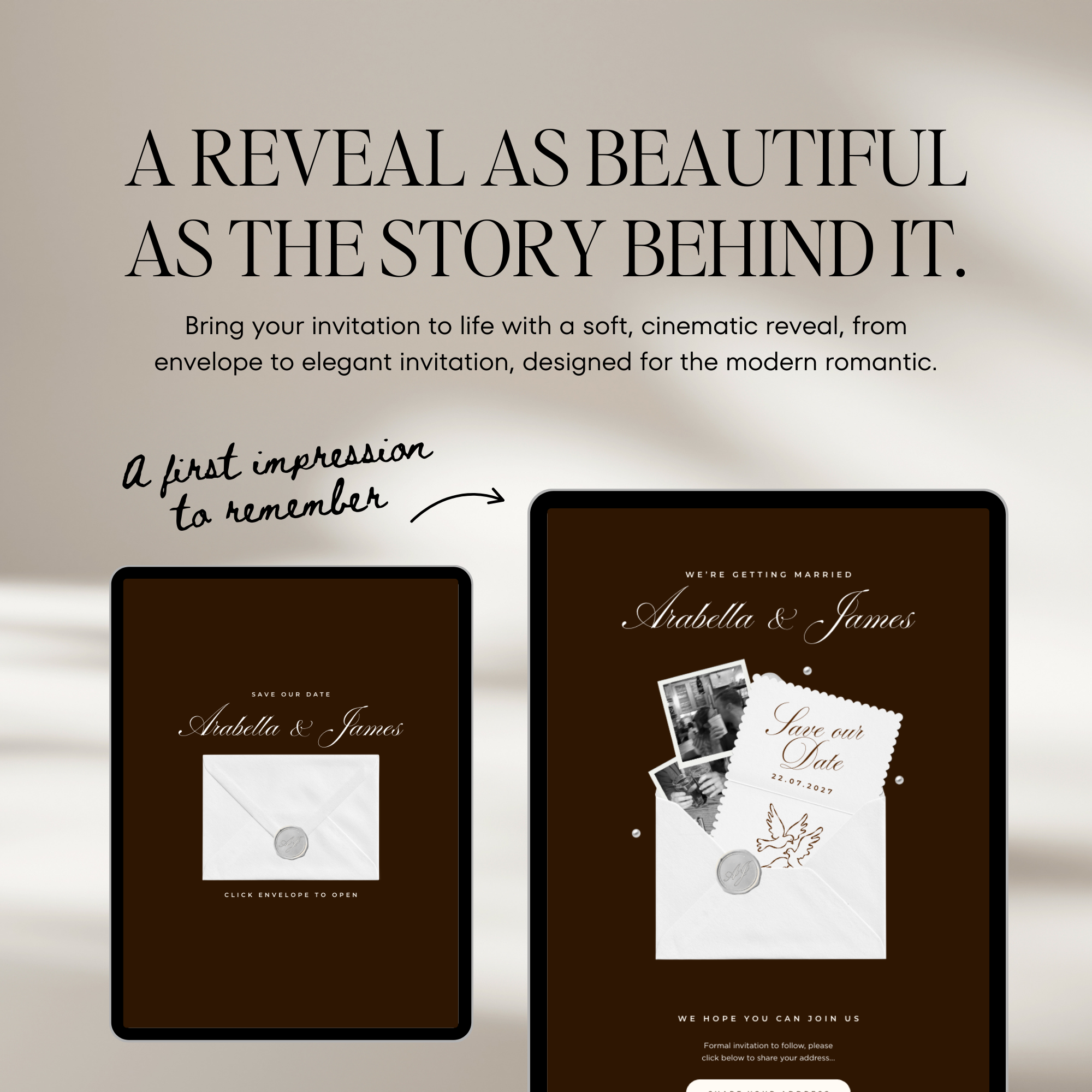 Save The Date Wedding Website Template (Burgundy)
