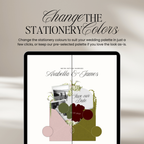 Save The Date Wedding Website Template (Pink & Green)