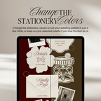Old Money Wedding Website Template with RSVP (Burgundy)