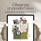Save The Date Wedding Website Template (Envelope 06 - Chartreuse, Pink + Burgundy)