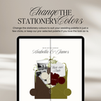 Save The Date Wedding Website Template (Brown & Ivory)