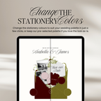 Save The Date Wedding Website Template (Burgundy & Ivory)