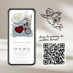 Save The Date Wedding Website Template (Envelope 04 - Blue & Pink)