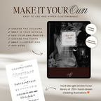 Old Money Save The Date Website Template (Burgundy)