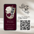 Save The Date Wedding Website Template (Photo Booth Animation 01 - Burgundy)