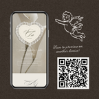 Lace Heart Save The Date Website Template (Lace 0201)