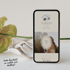 Heirloom Lace & Swan Wedding Website Template with RSVP (Blue & Pink)