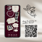Wedding Website Template with RSVP (Photo Booth 01 - Burgundy)