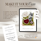 Save The Date Wedding Website Template (Envelope 04 - Olive Green & Burgundy)