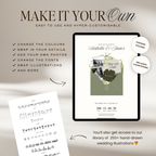 Save The Date Wedding Website Template (Sage & Ivory)