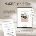 Save The Date Wedding Website Template (Pink & Green)