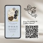 Save The Date Wedding Website Template (Envelope 05 - Yellow, Blue + Brown)
