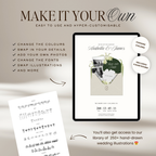 Save The Date Wedding Website Template (White & Green)