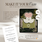 Heirloom Save The Date Website Template (Green & Pink)