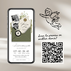 Save The Date Wedding Website Template (Envelope 06 - Sage Green + Ivory)