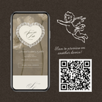 Lace Heart Save The Date Website Template (Lace 0203)