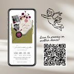 Save The Date Wedding Website Template (Envelope 06 - Chartreuse, Pink + Burgundy)