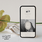 Heirloom Lace & Swan Wedding Website Template with RSVP (Ivory 02)